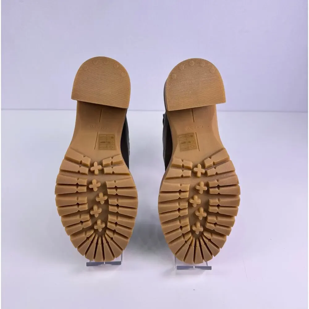 NWOT Dolce Vita Celida Lace Up Heeled Ankle Hiking Boots Lug Sole Size 7 - Picture 6 of 7